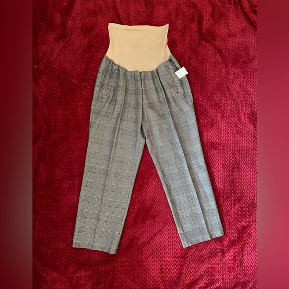 A Pea In The Pod maternity Women’s pants Glen Pattern size L - Picture 3 of 13